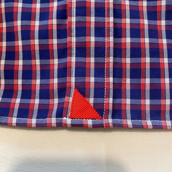 UNTUCKit Men’s Performance Button-down shirt, Blue Red White Check Plaid, 2XL - Picture 6 of 16